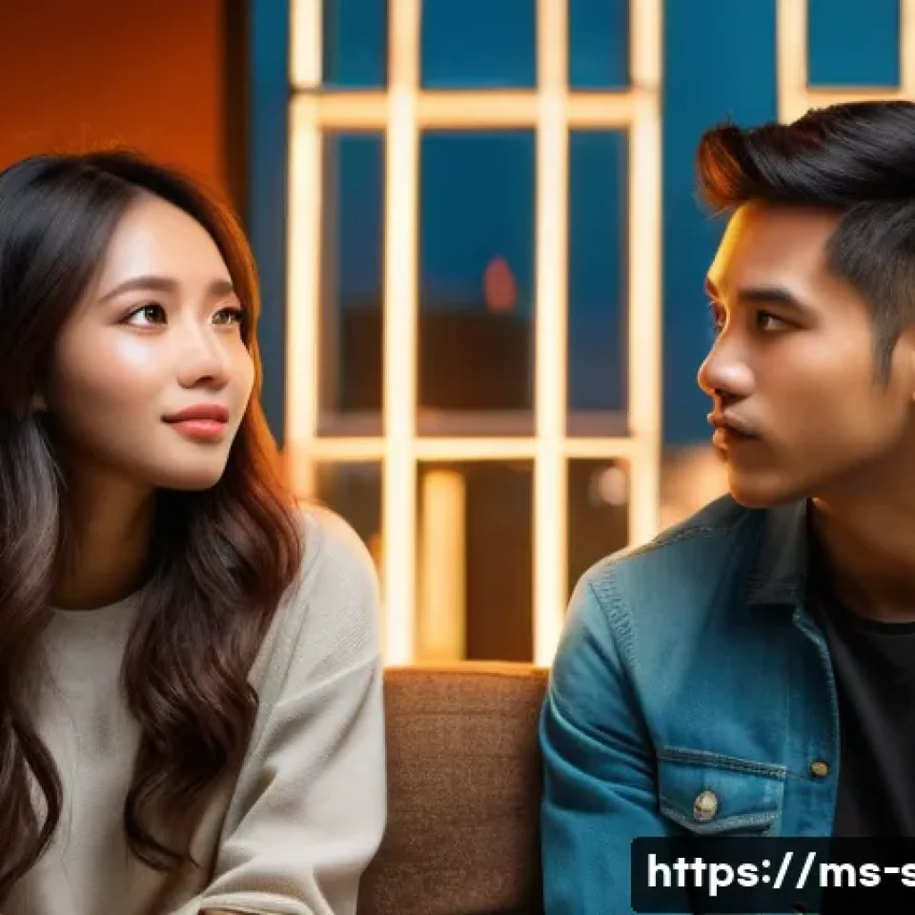 성교육과 대중문화 속 성 - **Image Prompt 1: Reality vs. Screen Fantasy in Relationships**
    A split image depicting two cont...