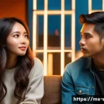 성교육과 대중문화 속 성 - **Image Prompt 1: Reality vs. Screen Fantasy in Relationships**
A split image depicting two cont...