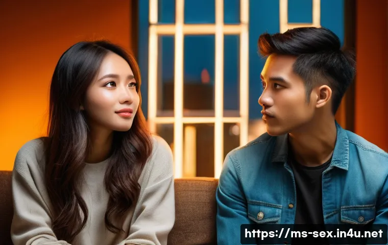 성교육과 대중문화 속 성 - **Image Prompt 1: Reality vs. Screen Fantasy in Relationships**
    A split image depicting two cont...