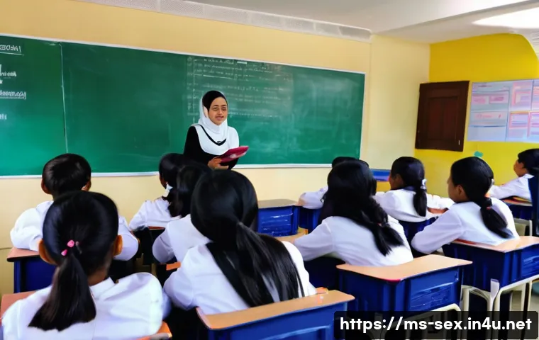 성교육과 성적 탐구 - A warm and inviting classroom scene in a Malaysian secondary school, featuring a diverse group of te...